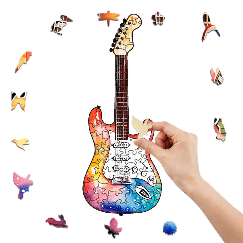Rubbyoo Guitar Colorful -4 Wooden Jigsaw Puzzle - image 7