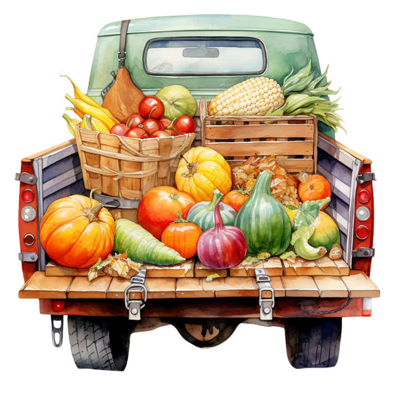 Rubbyoo Retro Trucks Fall Sublimation - Wooden Jigsaw Puzzle - A3 - Wooden Gift Packaging - image 0