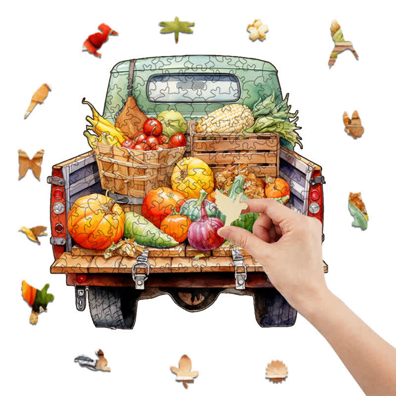 Rubbyoo Retro Trucks Fall Sublimation - Wooden Jigsaw Puzzle - image 8