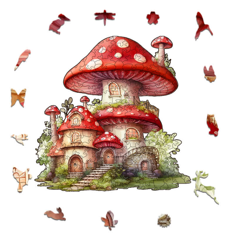 Rubbyoo Fairy Mushroom - Wooden Jigsaw Puzzle - image 1