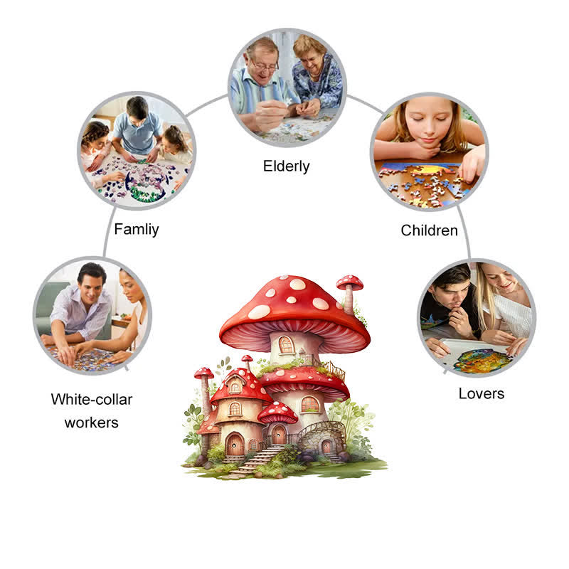 Rubbyoo Fairy Mushroom - Wooden Jigsaw Puzzle - image 5