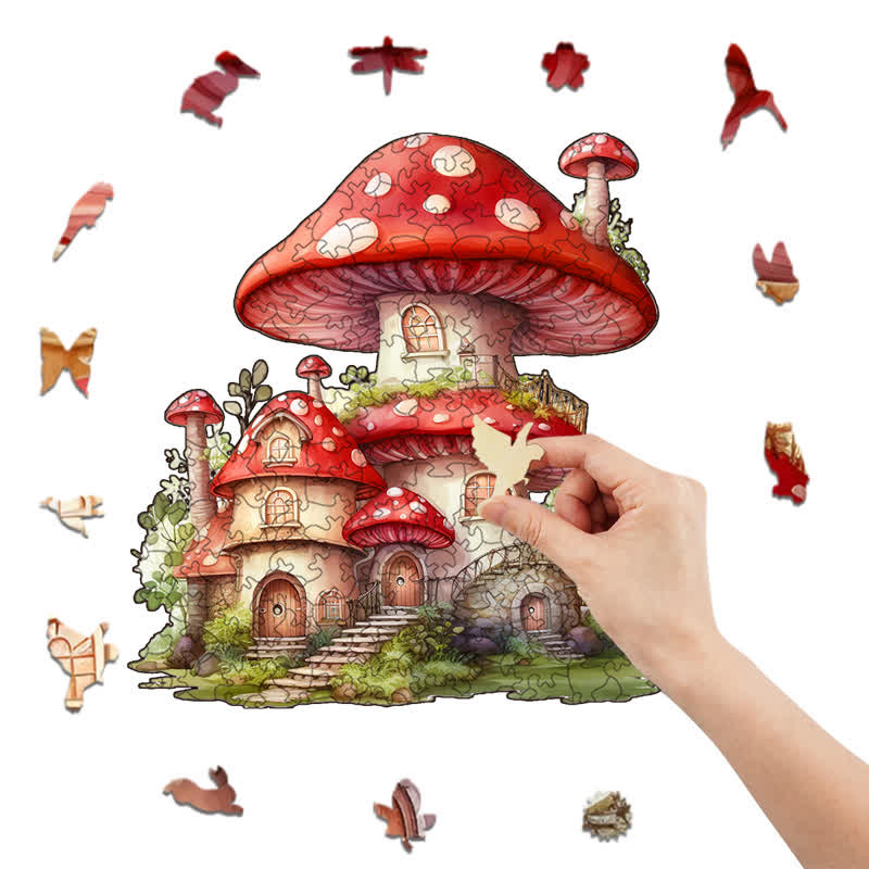 Rubbyoo Fairy Mushroom - Wooden Jigsaw Puzzle - image 6