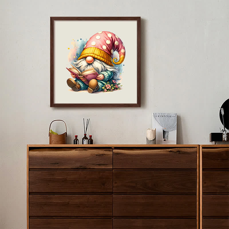 Rubbyoo Colorful Gnome On Decorative Bicycle With Paisley Patterns - Wooden Jigsaw Puzzle - image 6