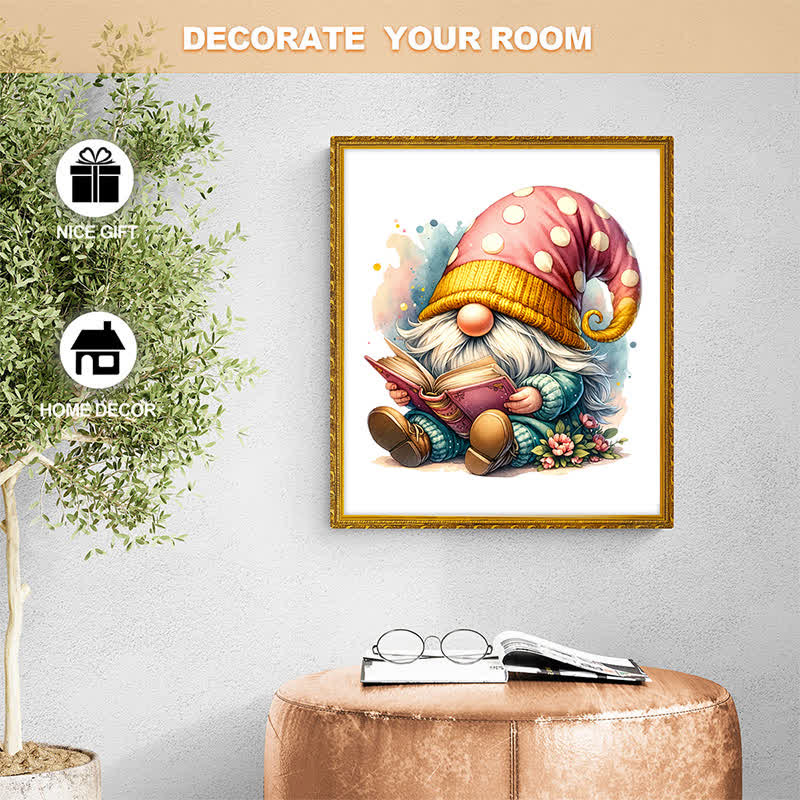 Rubbyoo Colorful Gnome On Decorative Bicycle With Paisley Patterns - Wooden Jigsaw Puzzle - image 7