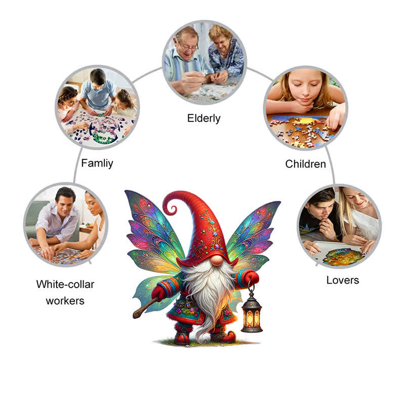 Rubbyoo Magical Gnomes - Wooden Jigsaw Puzzle - image 8