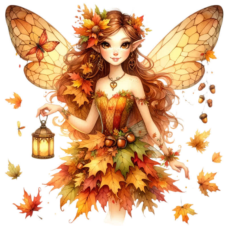 Rubbyoo Autumn Garden Fairy - Wooden Jigsaw Puzzle - A3 - Wooden Gift Packaging - image 0
