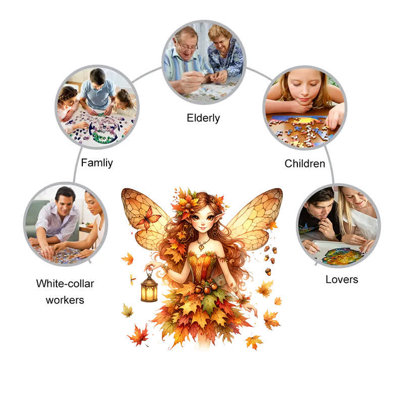 Rubbyoo Autumn Garden Fairy - Wooden Jigsaw Puzzle - image 5