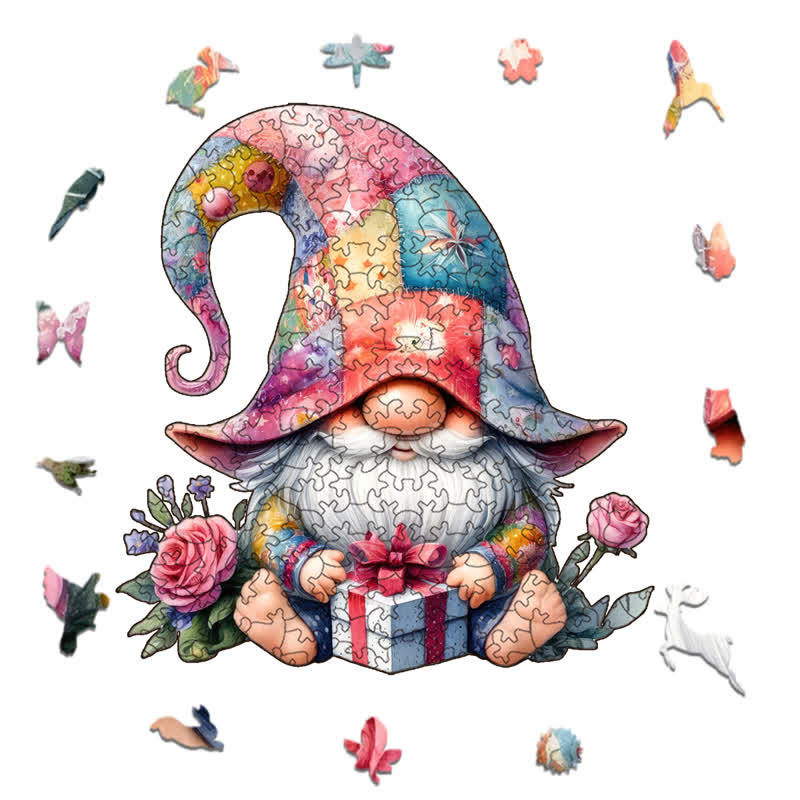 Rubbyoo Cute Gnome - Wooden Jigsaw Puzzle - image 1