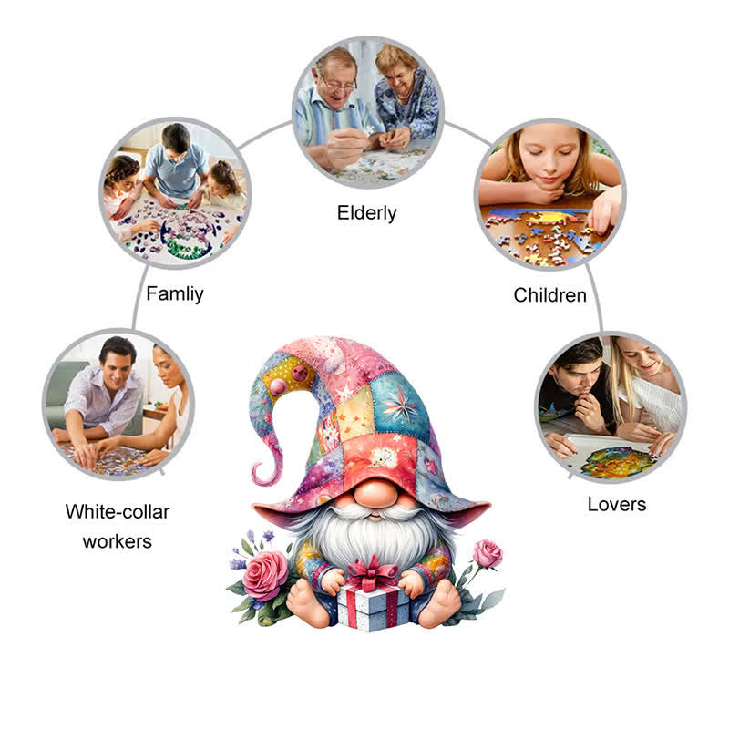 Rubbyoo Cute Gnome - Wooden Jigsaw Puzzle - image 4