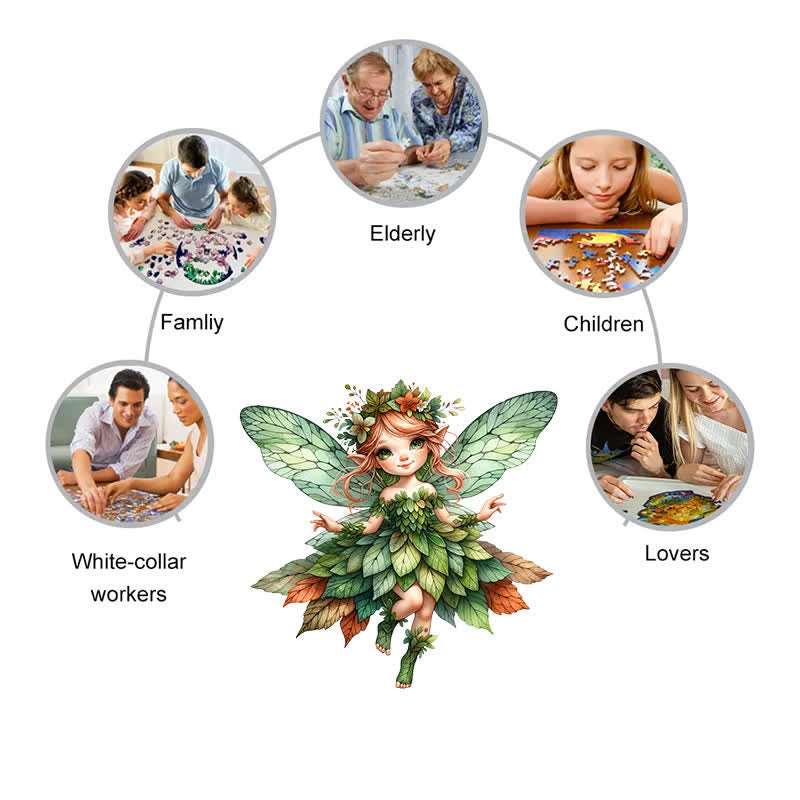 Rubbyoo Green Fairy - Wooden Jigsaw Puzzle - image 4