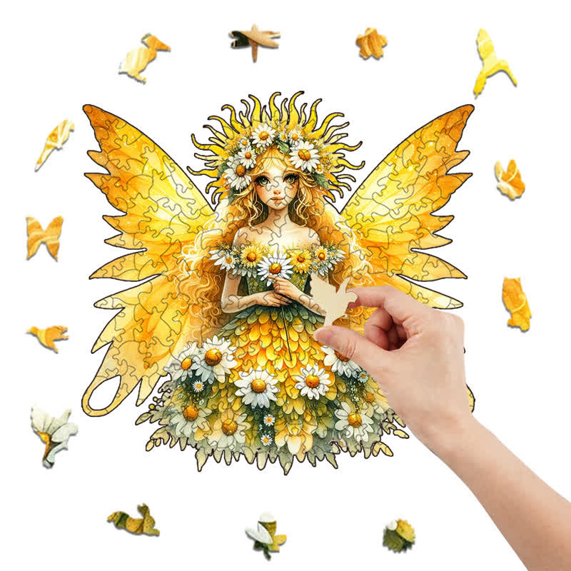 Rubbyoo Golden Fairy - Wooden Jigsaw Puzzle - image 1