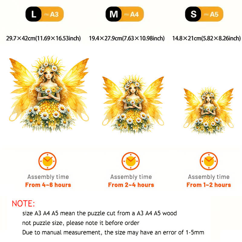 Rubbyoo Golden Fairy - Wooden Jigsaw Puzzle - image 6