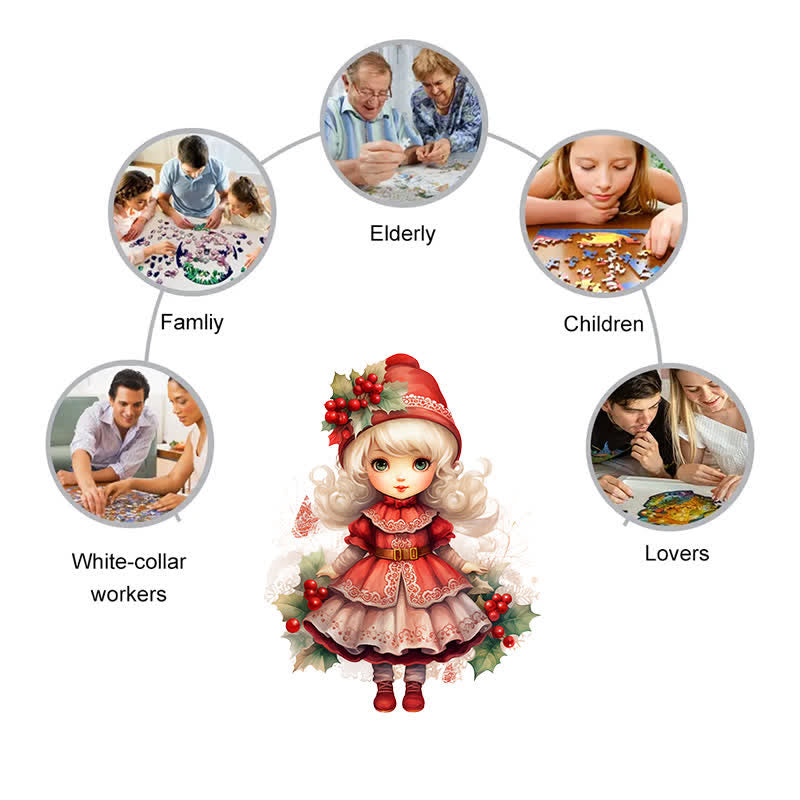 Rubbyoo Victorian Dolls with Hats - Wooden Jigsaw Puzzle - image 5