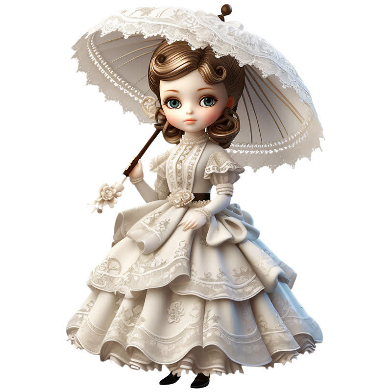 Rubbyoo Elegance Bisque Dolls Victorian Dolls With Hats - Wooden Jigsaw Puzzle - A3 - Wooden Gift Packaging - image 0