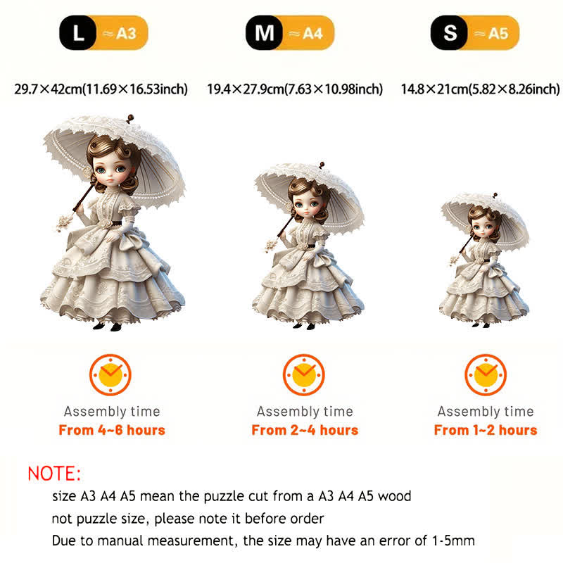 Rubbyoo Elegance Bisque Dolls Victorian Dolls With Hats - Wooden Jigsaw Puzzle - image 2