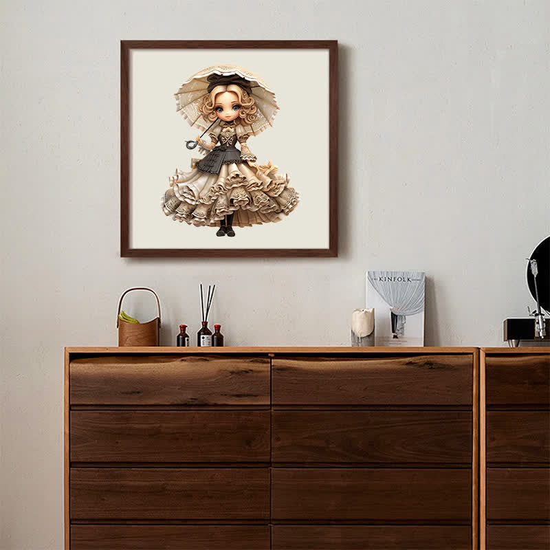 Rubbyoo Graceful Isolated Victorian Dolls with Hat Fantasy - Wooden Jigsaw Puzzle - image 5