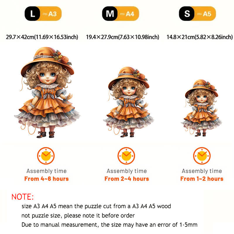 Rubbyoo Isolated Vintage Porcelain Dolls with Elegant Hats - Wooden Jigsaw Puzzle - image 2