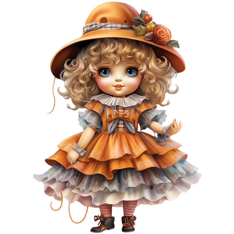 Rubbyoo Isolated Vintage Porcelain Dolls with Elegant Hats - Wooden Jigsaw Puzzle - A3 - Wooden Gift Packaging - image 0