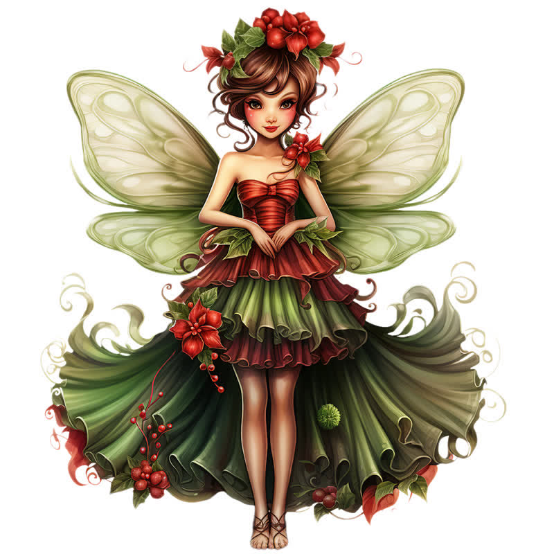 Rubbyoo Magical Green and Red Fairy - Wooden Jigsaw Puzzle - A3 - Wooden Gift Packaging - image 0