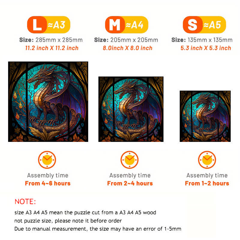 Rubbyoo Dragon Stained -2 Wooden Jigsaw Puzzle - image 2