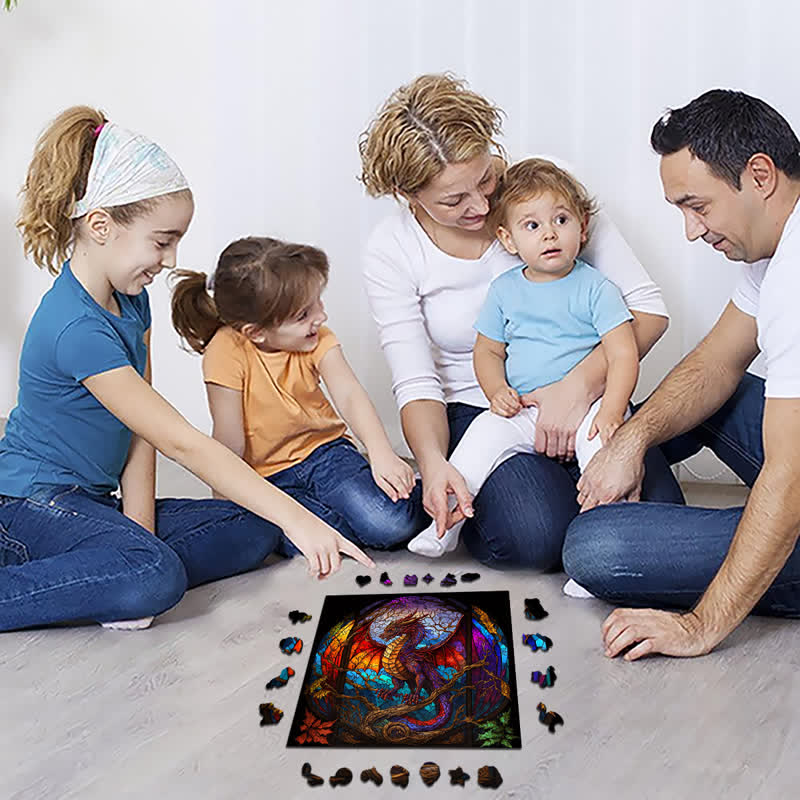 Rubbyoo Dragon Stained -1 Wooden Jigsaw Puzzle - image 3