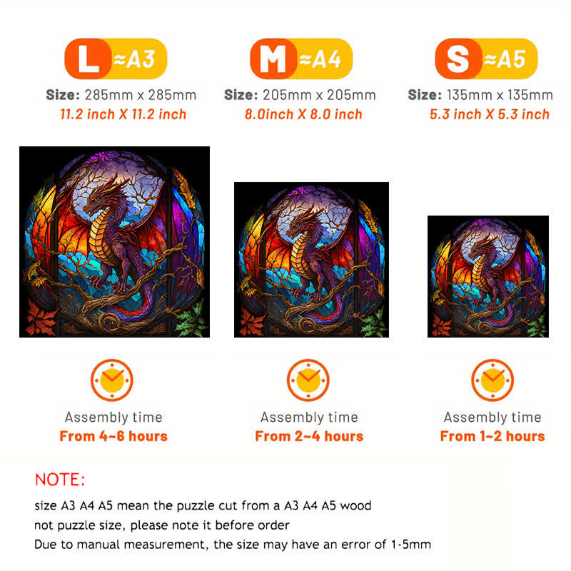 Rubbyoo Dragon Stained -1 Wooden Jigsaw Puzzle - image 2