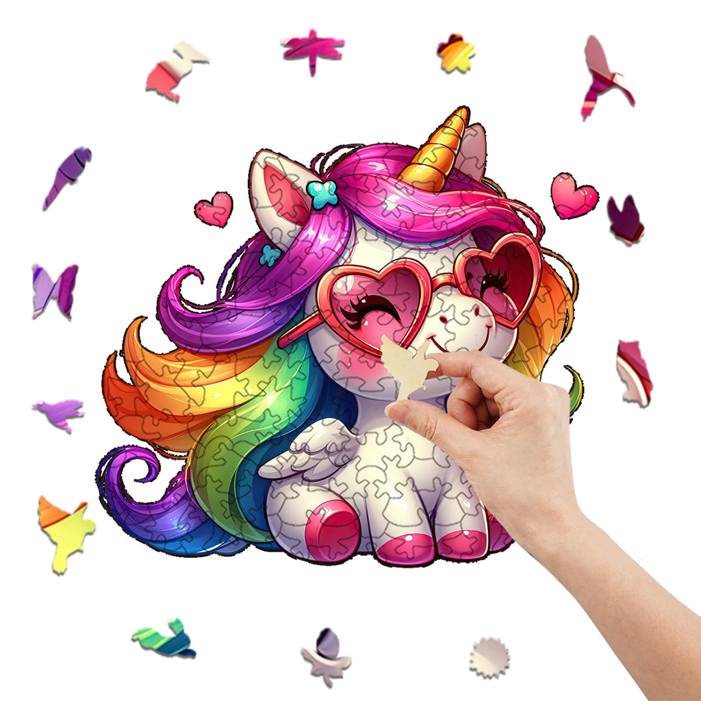 Rubbyoo Sitting Unicorn - Wooden Jigsaw Puzzle - image 6