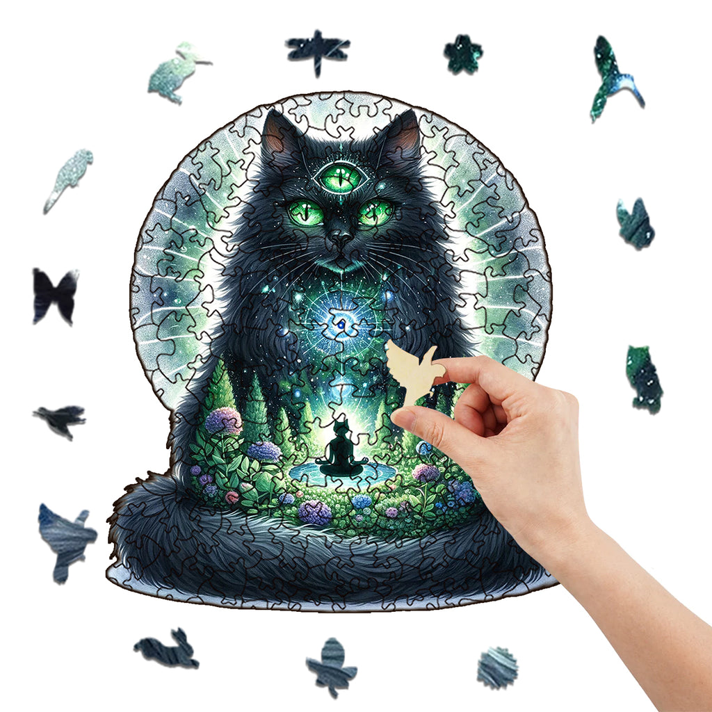 Rubbyoo Majestic Sorcerer Cat | Guardian Of The Arcane -4 Wooden Jigsaw Puzzle - image 7