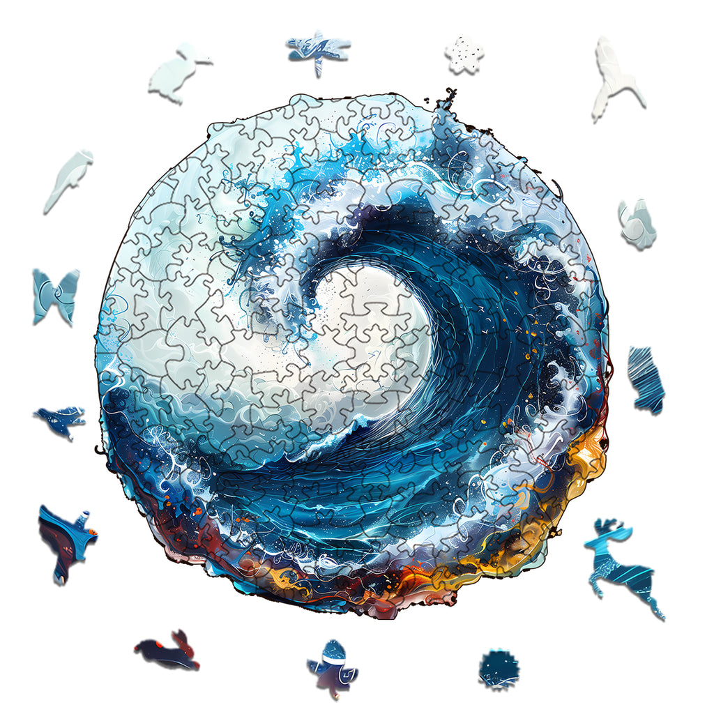 Rubbyoo Marine life in ocean - Wooden Jigsaw Puzzle - image 1