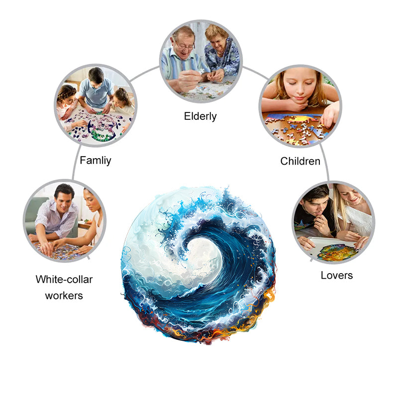 Rubbyoo Marine life in ocean - Wooden Jigsaw Puzzle - image 6