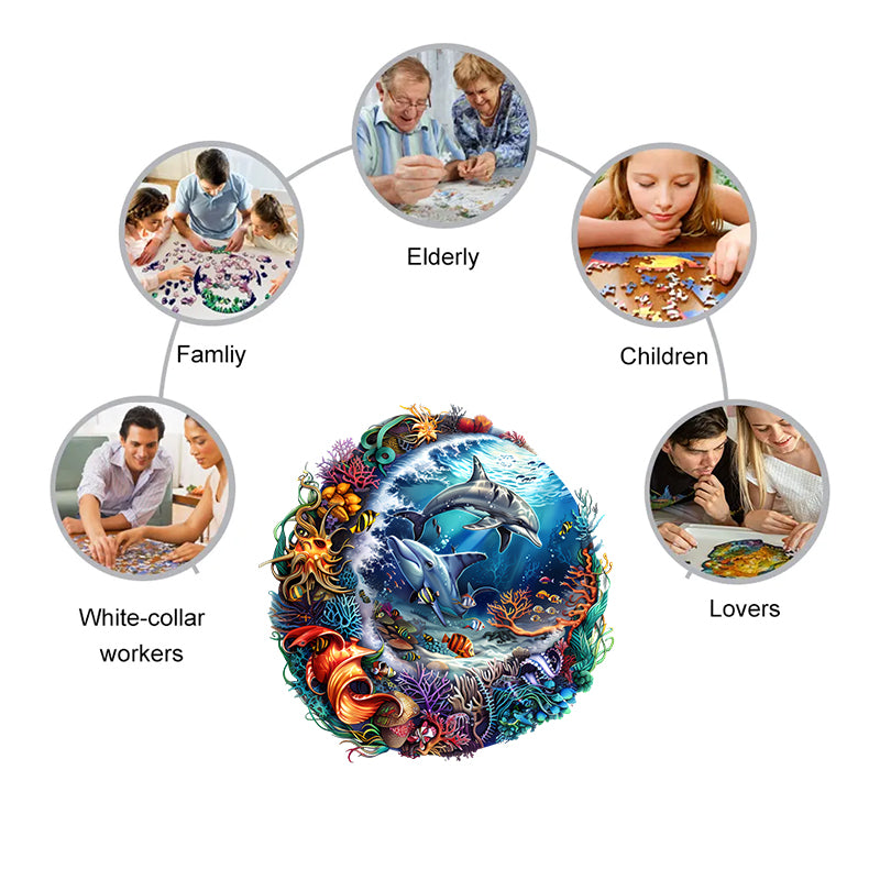 Rubbyoo Marine animals - Wooden Jigsaw Puzzle - image 4