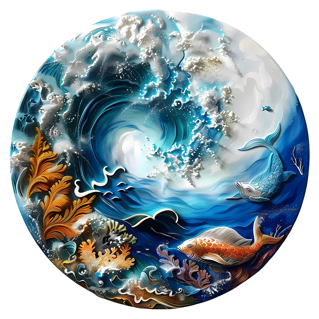 Rubbyoo Vibrant ocean -2 Wooden Jigsaw Puzzle - A3 - Wooden Gift Packaging - image 0