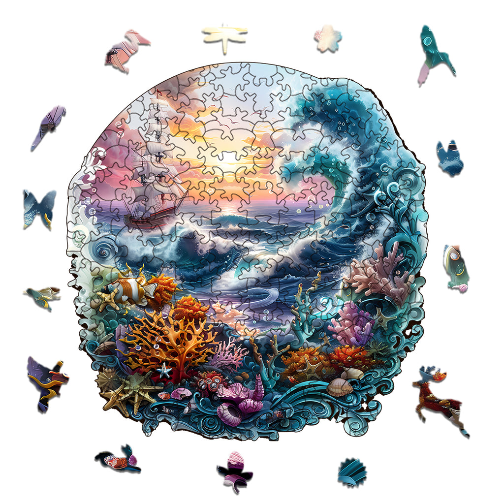Rubbyoo Vibrant ocean - Wooden Jigsaw Puzzle - image 1