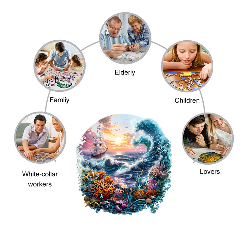 Rubbyoo Vibrant ocean - Wooden Jigsaw Puzzle - image 4