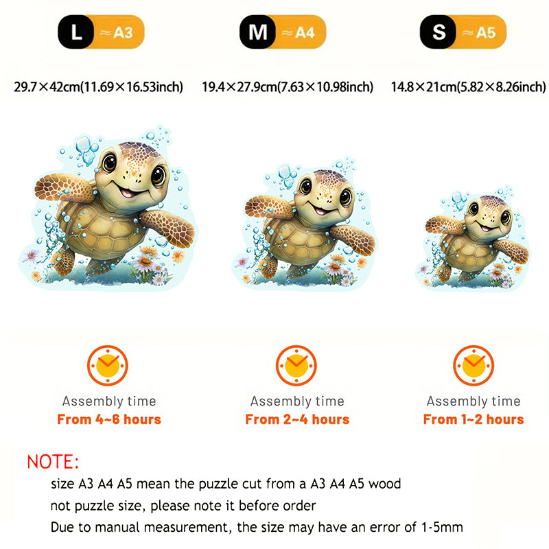 Rubbyoo bany turtle -2 Wooden Jigsaw Puzzle - image 3