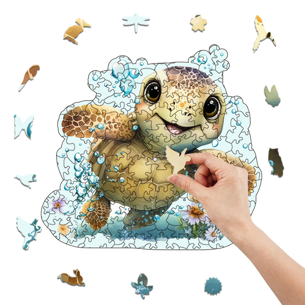 Rubbyoo bany turtle -2 Wooden Jigsaw Puzzle - image 8