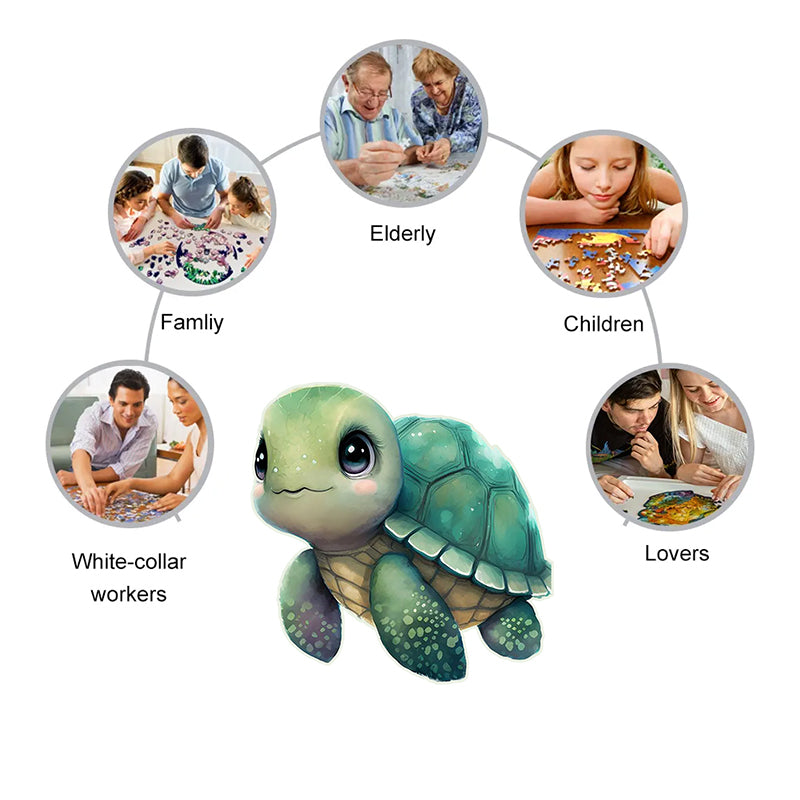 Rubbyoo bany turtle -1 Wooden Jigsaw Puzzle - image 2