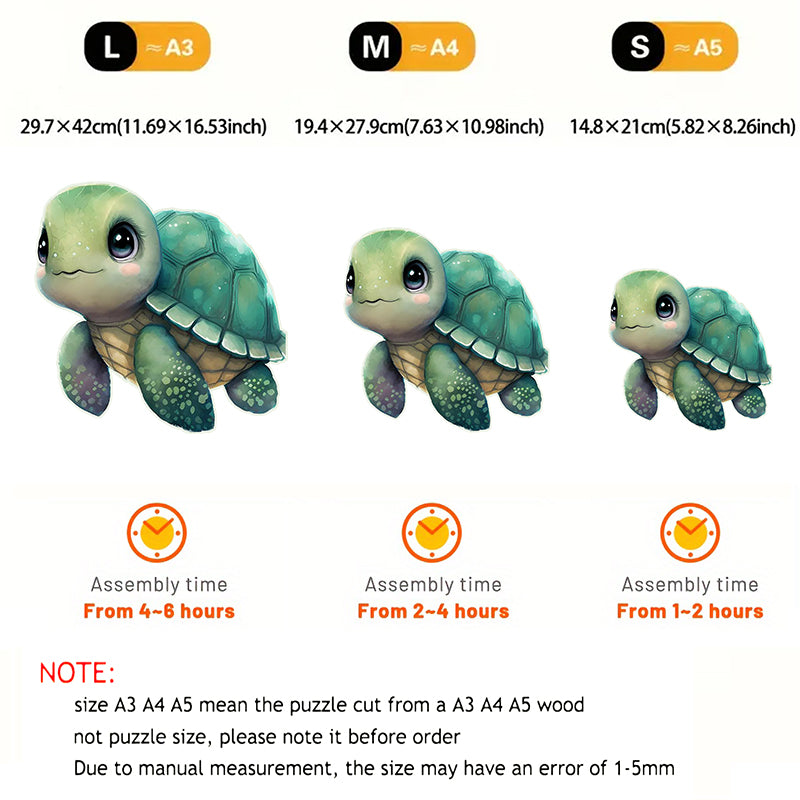 Rubbyoo bany turtle -1 Wooden Jigsaw Puzzle - image 3