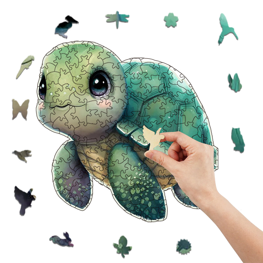 Rubbyoo bany turtle -1 Wooden Jigsaw Puzzle - image 5