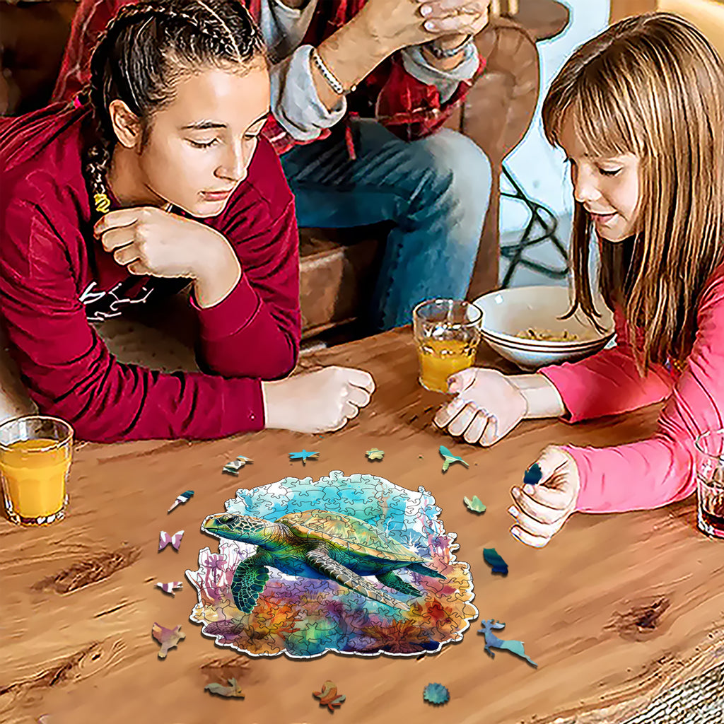 Rubbyoo turtle -3 Wooden Jigsaw Puzzle - image 2