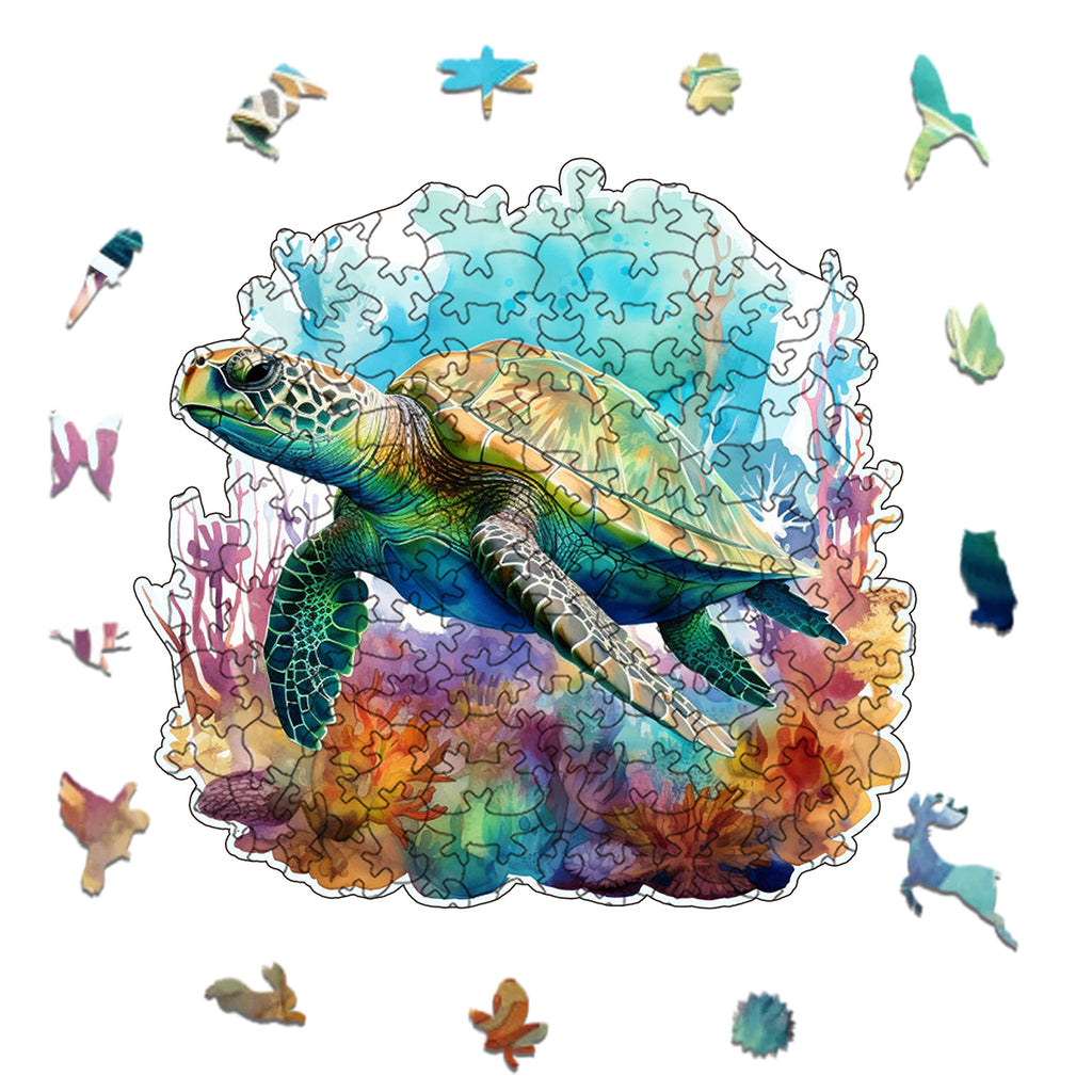 Rubbyoo turtle -3 Wooden Jigsaw Puzzle - image 5