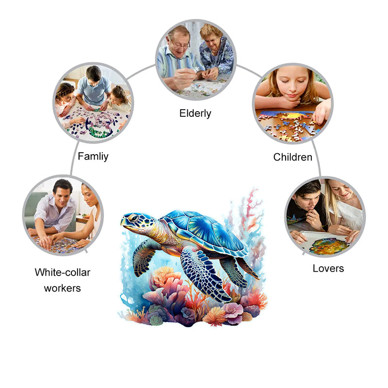 Rubbyoo turtle -4 Wooden Jigsaw Puzzle - image 3