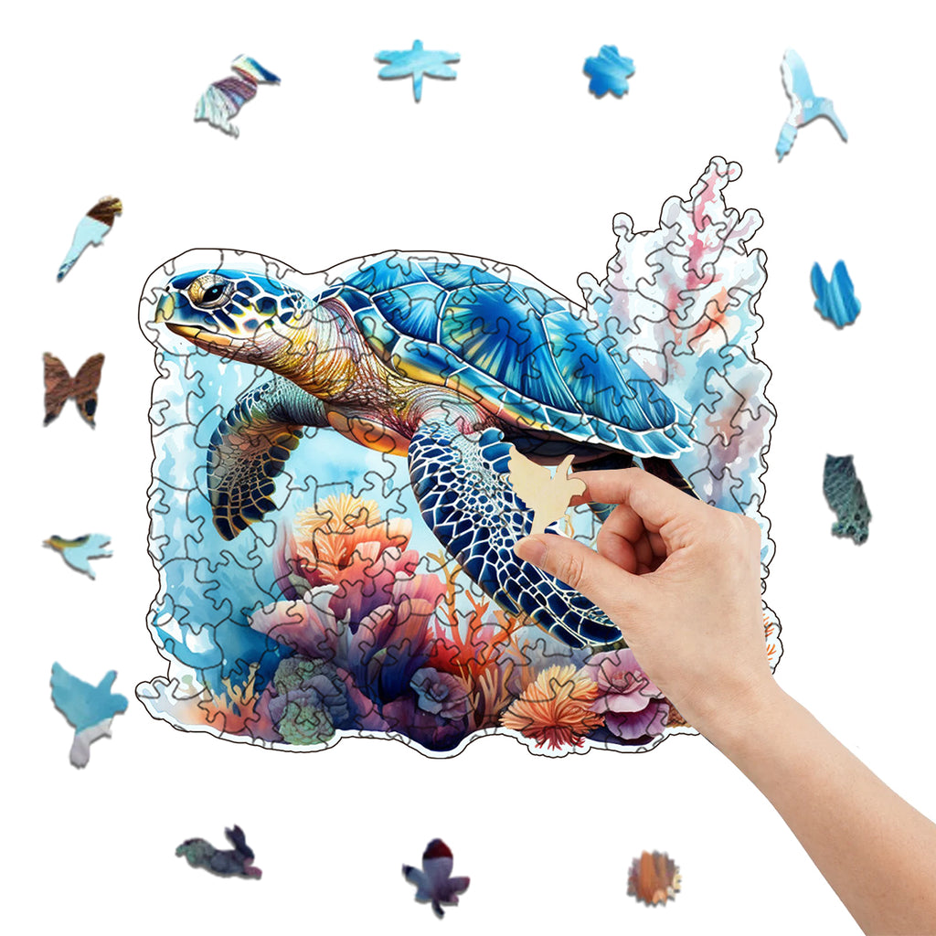 Rubbyoo turtle -4 Wooden Jigsaw Puzzle - image 7