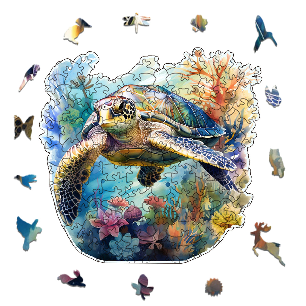 Rubbyoo turtle -2 Wooden Jigsaw Puzzle - image 1