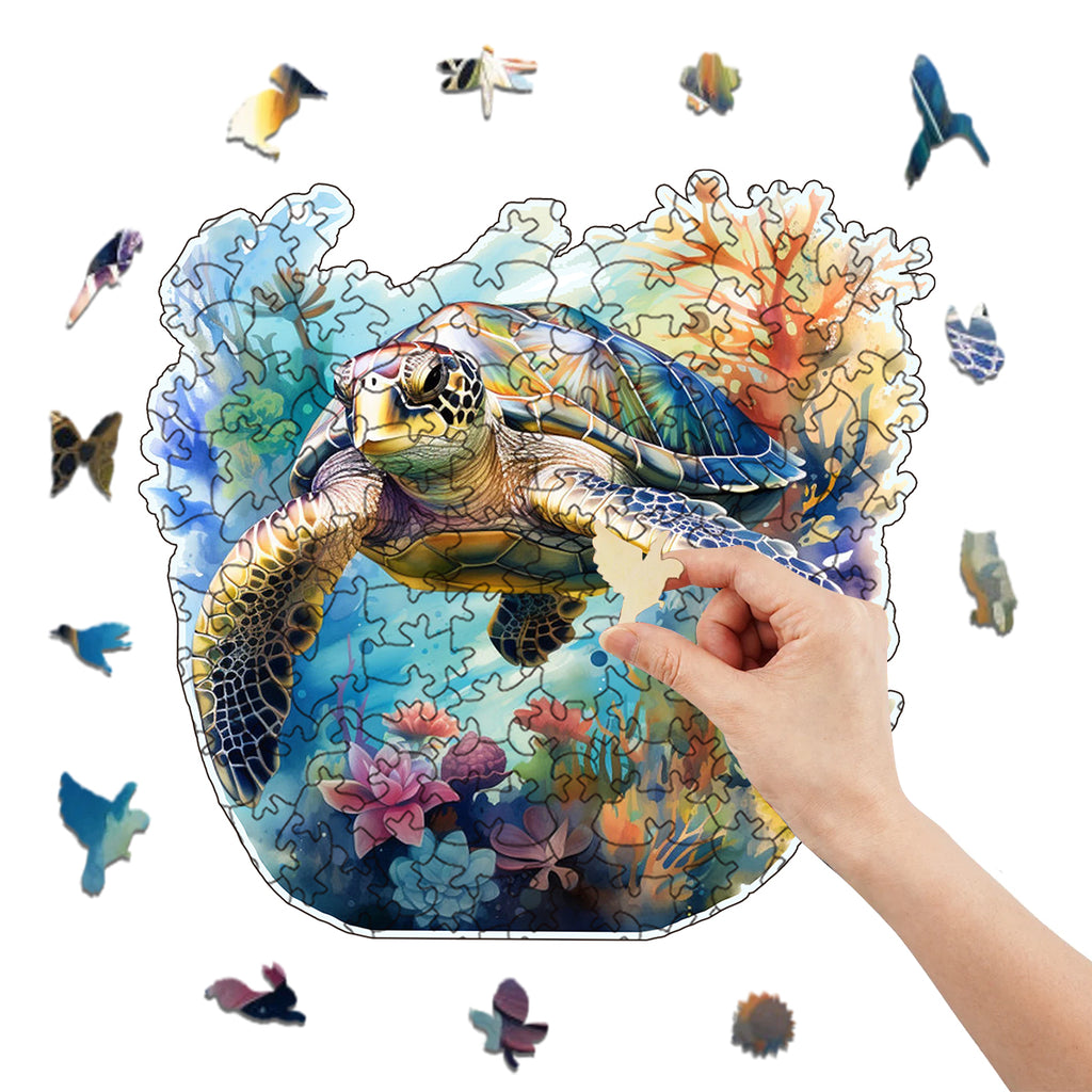 Rubbyoo turtle -2 Wooden Jigsaw Puzzle - image 7