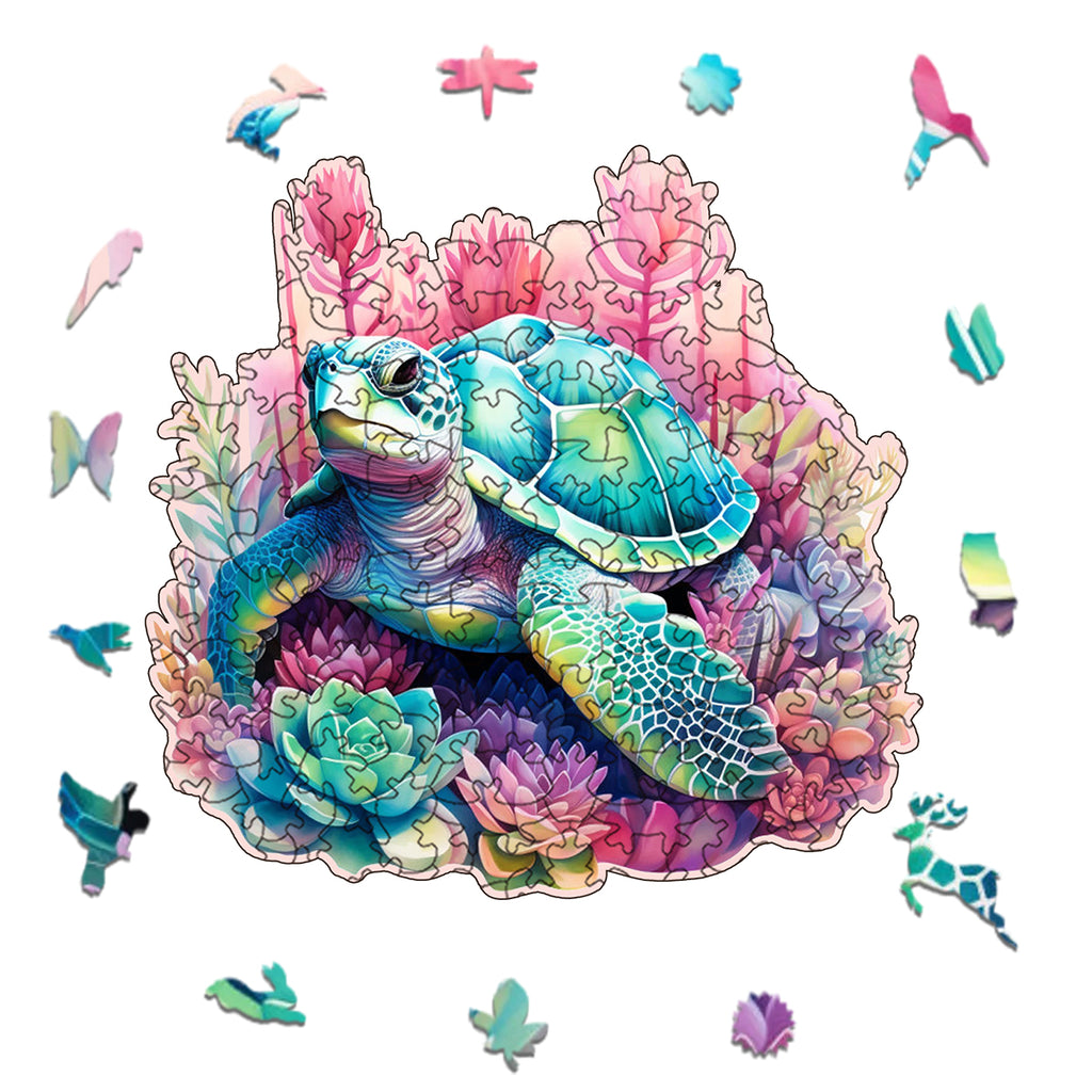 Rubbyoo turtle -1 Wooden Jigsaw Puzzle - image 1