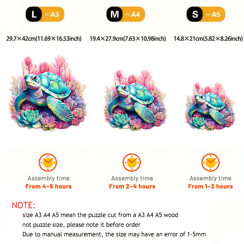 Rubbyoo turtle -1 Wooden Jigsaw Puzzle - image 2