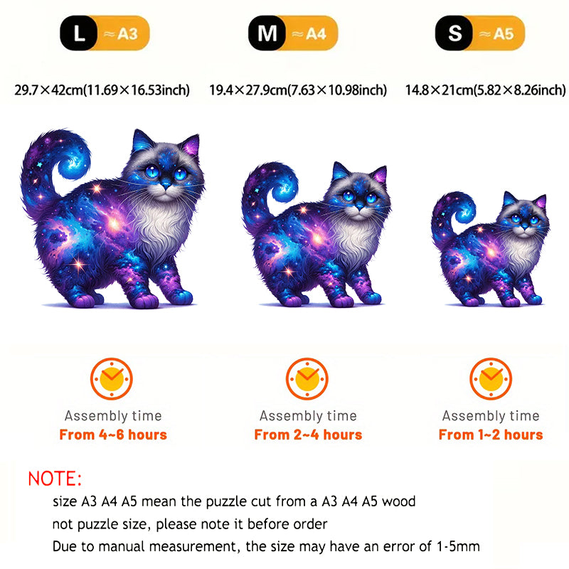 Rubbyoo Cosmic Garden Cat -6 Wooden Jigsaw Puzzle - image 2