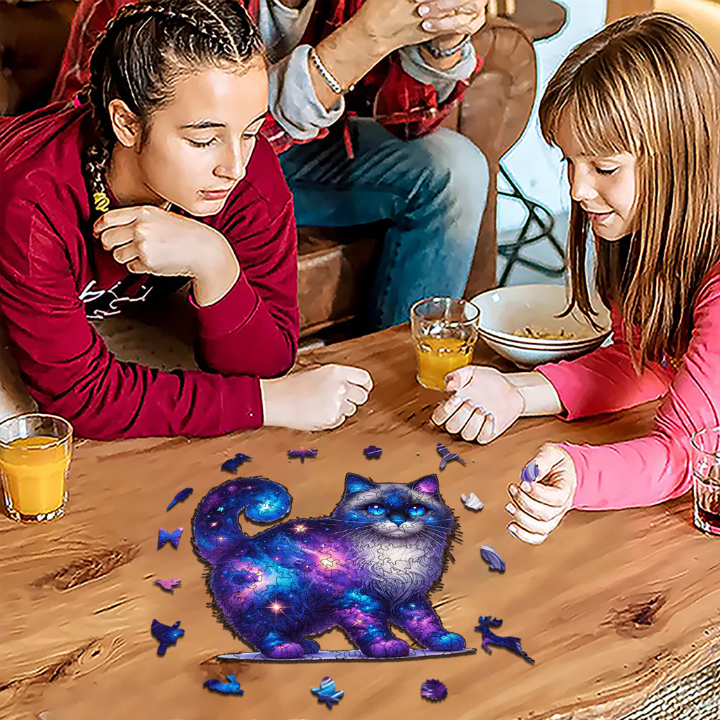 Rubbyoo Cosmic Garden Cat -6 Wooden Jigsaw Puzzle - image 7