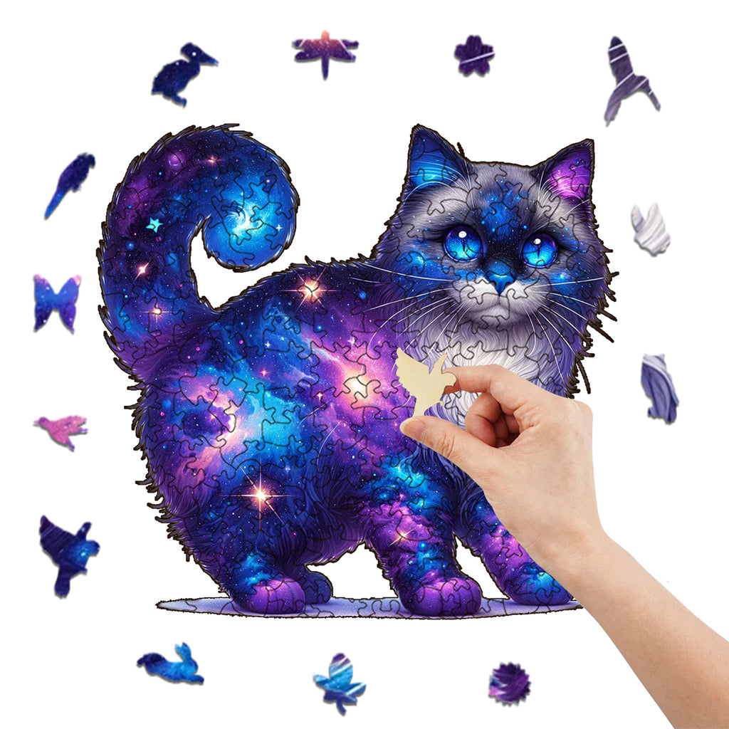 Rubbyoo Cosmic Garden Cat -6 Wooden Jigsaw Puzzle - image 8